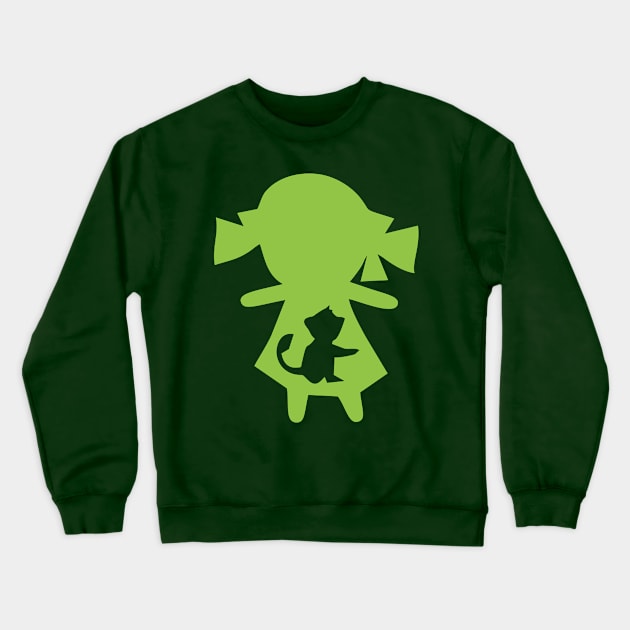 Monkey Girl - Green Crewneck Sweatshirt by jembulbrodot